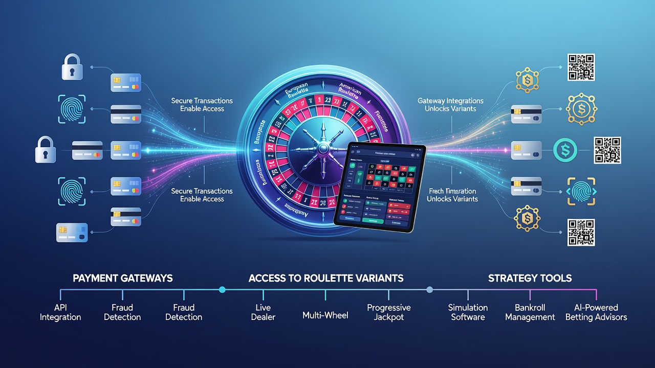Analytics dashboard displaying roulette strategy tools integrated with payment processing features